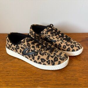 Tretorn Women’s Size 7 NYLite Plus Leopard Print Sneakers Canvas Shoes Animal